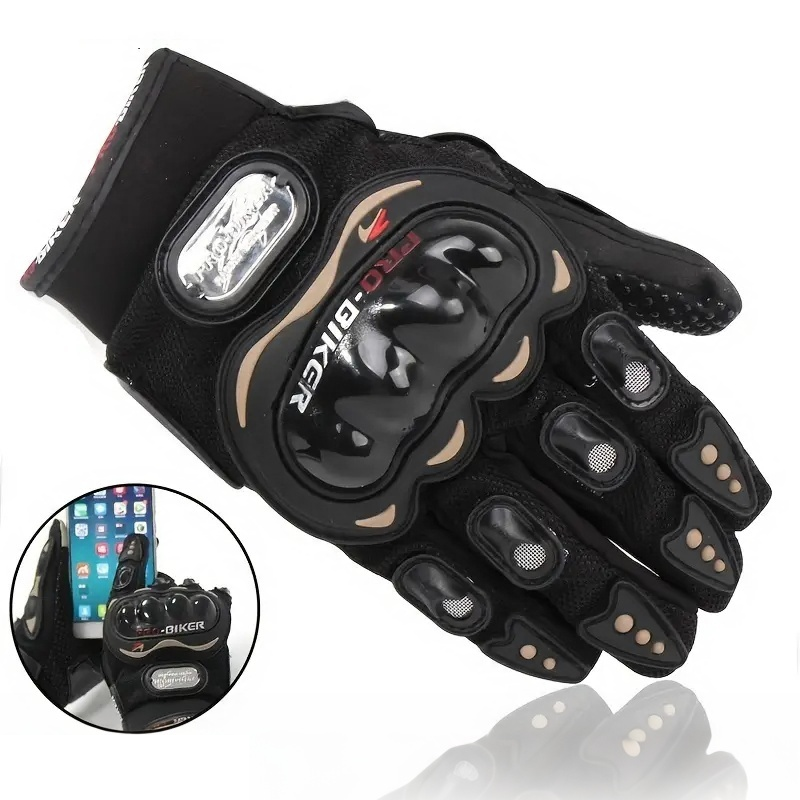 Motorcycle Glove Knuckle - Guanti da moto con dita intere