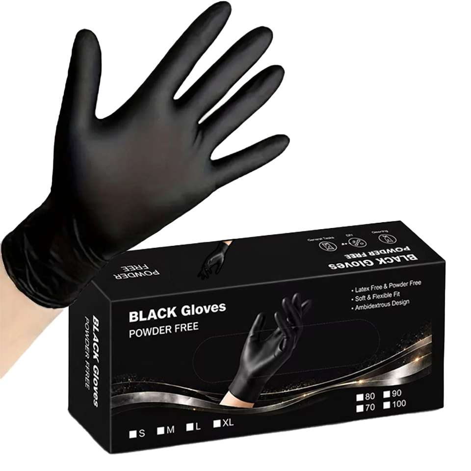 Latex Disposable Glove - 100 Pezzi/Scatola Guanti in Nitrile Neri