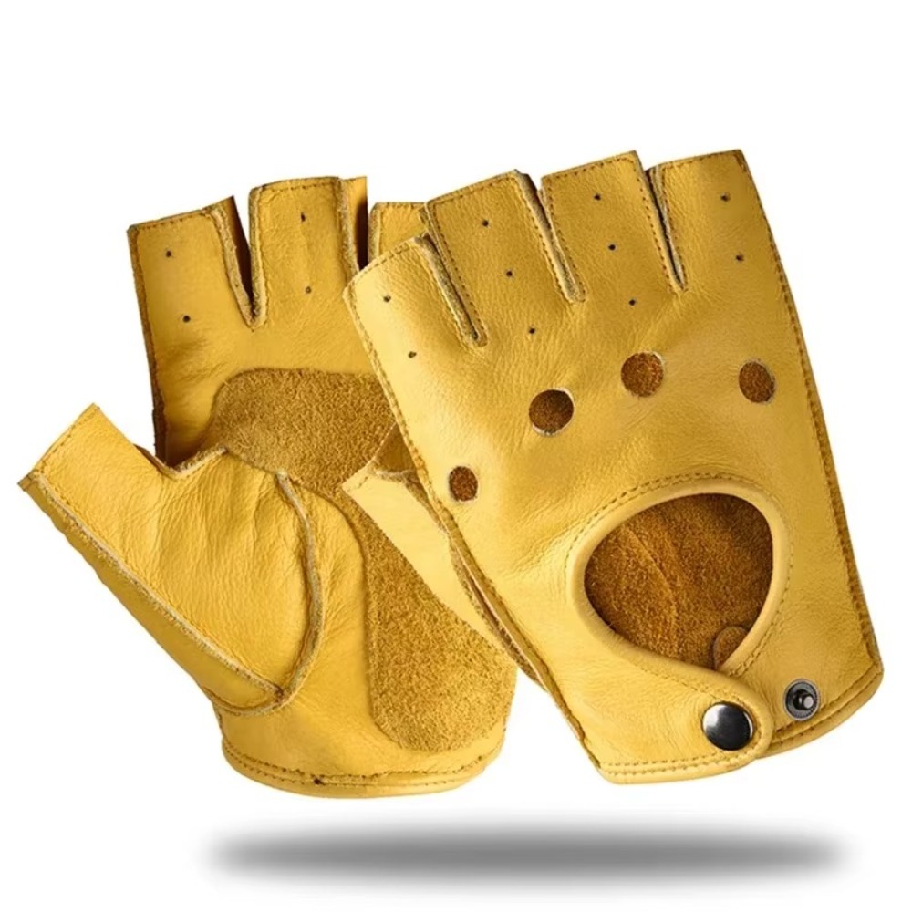 Leather Driving Glove - Guanti da uomo in stile retrò,