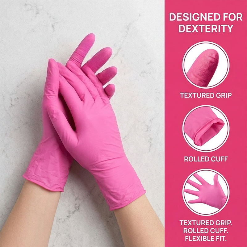 Guanti monouso in nitrile rosa - Latex Disposable Glove recensione e prezzo