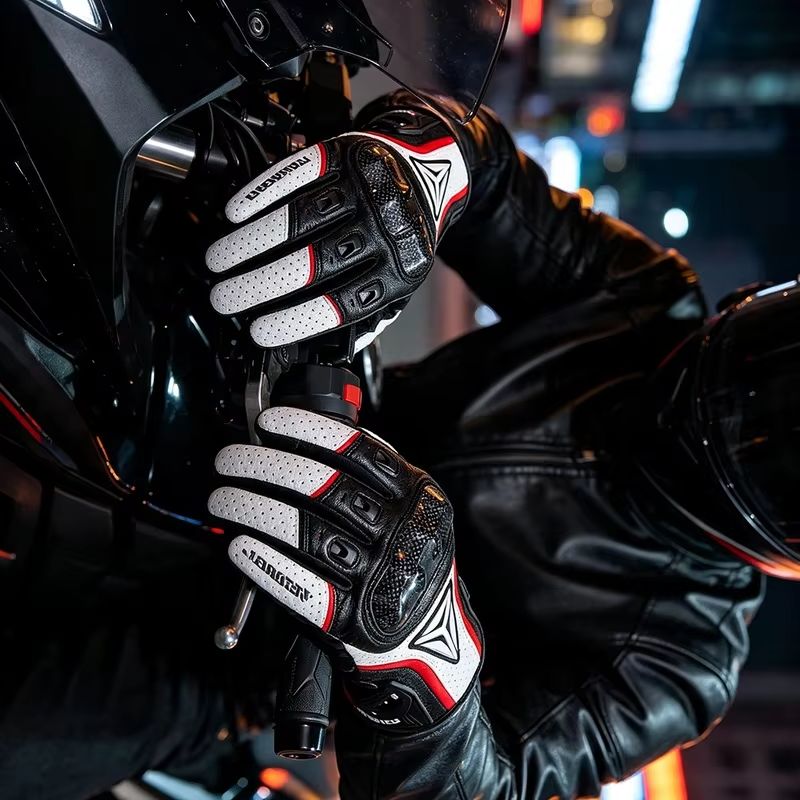 Guanti da moto in vera pelle,  - Motorcycle Glove Knuckle recensione e prezzo